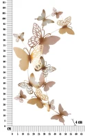 Pannello Da Muro Butterflies Oro/Rosa C cm 59,5X4X111,5(m-6)