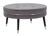 Pouf Paris xxl Grigio/Silver cm Ø 90X46(m-1)