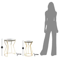 Tavolinetti Abstract Top -A- Coppia cm Ø 37X51-25X46(m-7)