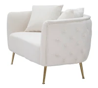 Divanetto Bucarest Crema cm 127X74X73(m-3)