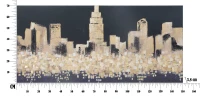 Dipinto Su Tela Golden City cm 150X3,8X70(m-6)