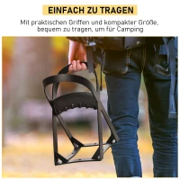 Outsunny Manual Wood Splitter made of Carbon Steel Firewood Splitter, Quick Firewood Splitting Tool Easy to Use for Camping Outdoor Black 24.4 x 20.8 x 37.4 cm(m-6)