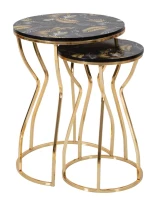 Tavolinetti Leaf Top Coppia cm Ø 37X51-25X46(m-2)