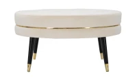 Pouf Paris xxl Crema/Gold cm Ø 90X46(m-2)