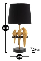 Lampada Da Comodino Pappagallo cm Ø 20X39(m-5)