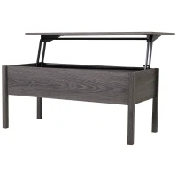 HOMCOM Particle Board Lift-Top Coffee Table Grey(m-7)
