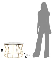 Tavolo Da Caffe' Abstract Top -B-  Top cm Ø 70X43,5(m-6)