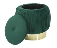 Pouf Contenitore Paris Verde cm Ø 41X41(m-4)