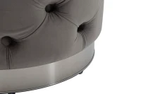 Pouf Contenitore Rich Grigio cm Ø 55X42(m-4)