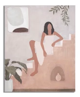 Dipinto Su Tela Lady -A- cm 80X3,7X100(m-1)