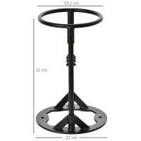 Outsunny Suport pentru lemn Circular Freza manuala de busteni din otel carbon pentru casa, camping si exterior, negru(m-3)