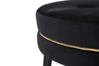 Pouf Paris xxl Nero/Gold cm Ø 90X46(m-4)