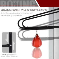 HOMCOM Wall-mounted Punching Ball Height Adjustable Hanging Speedball Platform Set Frame Stand Boxing Sports(m-6)