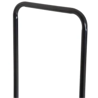 Homcom Scaffale Porta Legna da Interno per Camino in Ferro Nero, 122x35x122cm(m-5)