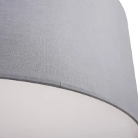 HOMCOM Modern LED Pendant Light Chandelier Ceiling Lights with 3 Colour, Metal Round Base, 3500K/4500K/ 6500K, for Living Room, Bedroom, Office, Entrance, Grey(m-9)