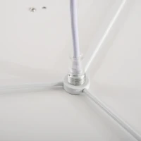 HOMCOM Modern LED Pendant Light Chandelier Ceiling Lights with 3 Colour, Metal Round Base, 3500K/4500K/ 6500K, for Living Room, Bedroom, Office, Entrance, Grey(m-11)