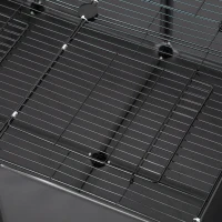 PawHut 22 Panels DIY Pet Playpen, Guinea Pig Cage Small Animal Cage for Rabbit, Chinchilla, with Door Bottom, Grey(m-9)