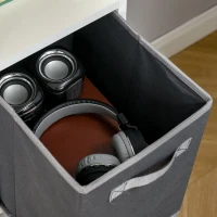 HOMCOM Modern Bookcase with 6 Cubes, Bookshelf, Free Standing Display Cabinet, Storage Unit for Home, Office, Living Room, Study, White(m-7)