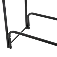 Homcom Scaffale Porta Legna da Interno per Camino in Ferro Nero, 122x35x122cm(m-6)