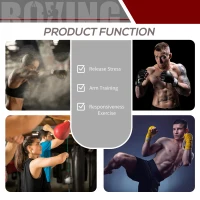 HOMCOM Wall-mounted Punching Ball Height Adjustable Hanging Speedball Platform Set Frame Stand Boxing Sports(m-5)