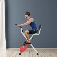 HOMCOM Steel Manual Resistance Exercise Bike w/ LCD Monitor Red(m-12)