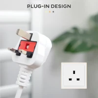 HOMCOM Electric Towel Warmer, 6 Bar Aluminum Heated Towel Rail, Wall Mounted & Free Standing Towel Drying Rack for Bathroom, Plug-in, Silver(m-7)