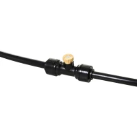 Outsunny Kit Nebulizzatore da Giardino con 11 Ugelli Ottone, Sistema Raffreddamento/ Irrigazione a Goccia, Tubo 9M in PP(m-7)