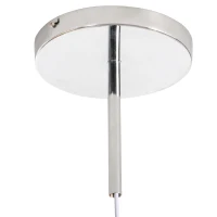 HOMCOM Modern LED Pendant Light Chandelier Ceiling Lights with 3 Colour, Metal Round Base, 3500K/4500K/ 6500K, for Living Room, Bedroom, Office, Entrance, Grey(m-8)