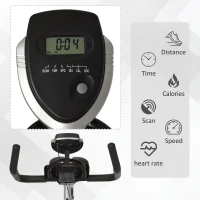 HOMCOM Stationary Exercise Bike with 10kg Flywheel, Cycling Cardio Workout Racing Machine with Adjustable Resistance, LCD Monitor, Phone and Bottle Holder, for  Indoor Gym Office(m-5)