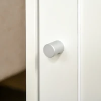 PawHut Cat Litter Box Enclosure  Decorative End Table, Cat Cave House Indoor, Wooden Cabinet with Magnetic Door, Multiple Storage Space White(m-9)