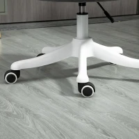 Vinsetto Fauteuil chaise de bureau à roulettes hauteur réglable pivotante 360° - forme coquillage - aspect velours gris(m-8)