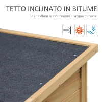 Outsunny Casetta da Giardino in Legno di Abete con Tetto in Bitume Impermeabile, 87x46.5x96.5cm(m-7)
