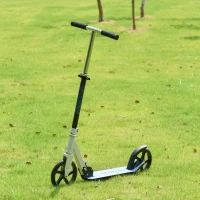 HOMCOM Folding Kids Kick Scooter Ride on Toys-Blue(m-12)