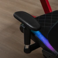 Vinsetto Ergonomic Gaming Chair with RGB LED Light, Lumbar Support, Gamer Recliner, Grey(m-10)