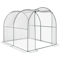 Outsunny Walk in Transparent Greenhouse, Steel Frame, S size(m-1)