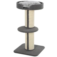 PawHut 81cm Stalp de zgariere multi-activitate cu perna coloana in sisal Miel casmir(m-1)