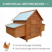 PawHut Coteț pentru Găini de Grădină din lemn de Brad, lemn verde, 160x98.5x107cm(m-4)