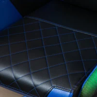 Vinsetto Ergonomic Gaming Chair with RGB LED Light, Lumbar Support, Gamer Recliner, Blue(m-11)