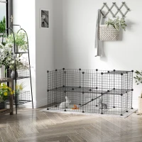 Pawhut tarc Personalizabil – 36 Panouri Metal pentru Animale(m-2)