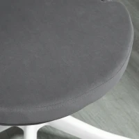 Vinsetto Fauteuil chaise de bureau à roulettes hauteur réglable pivotante 360° - forme coquillage - aspect velours gris(m-9)