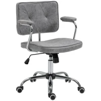 Vinsetto Fauteuil chaise de bureau style contemporain hauteur réglable roulettes pivotant - dim. 61L x 58P x 82-91H cm - gris(m-1)