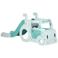 HOMCOM 4 in 1 Kids Slide Activity Centre - Light Blue(m-11)