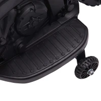 HOMCOM Moto Elétrica 6V com Faróis Buzina 2 Rodas de Equilibrio Velocidade Máx. de 3km/h 88,5x42,5x49cm Branco(m-8)