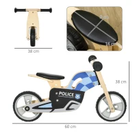 AIYAPLAY Bicicleta sem Pedais de Madeira para Crianças acima de 18 Meses Bicicleta de Equilíbrio Infantil 60x38x38cm Multicor(m-3)