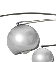 HOMCOM 3-Branch Futuristic Floor Lamp Metal Frame Multi-Light Shade Adjustable Rotating w/ Marble Base, 198cm, Silver(m-8)