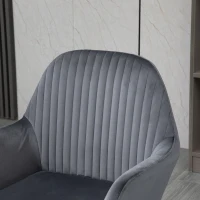 HOMCOM Fauteuil de Salon confortable Fauteuil gris Fauteuil relax pour chambre(m-7)