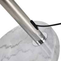 HOMCOM 3-Branch Futuristic Floor Lamp Metal Frame Multi-Light Shade Adjustable Rotating w/ Marble Base, 198cm, Silver(m-9)