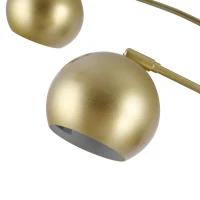 HOMCOM 3-Branch Futuristic Floor Lamp Metal Frame Multi-Light Shade Adjustable Rotating w/ Marble Base, 198cm, Gold(m-8)