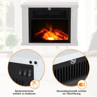 HOMCOM KOMINEK ELEKTRYCZNY STOJĄCY 1200W biały(m-6)