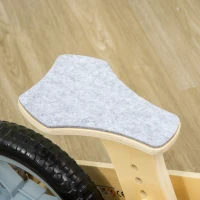 AIYAPLAY Bicicleta sin Pedales de Madera para Niños de 3-6 Años Bicicleta de Equilibrio Infantil 87x37x50 cm Gris(m-9)